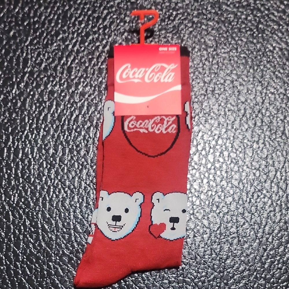 Coca Cola Red Socks with Bear Design